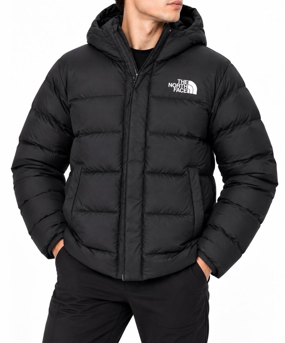 The North Face Baltic Down Puffer Hoodie Men’s Medium Black NF0A7V6W NWT